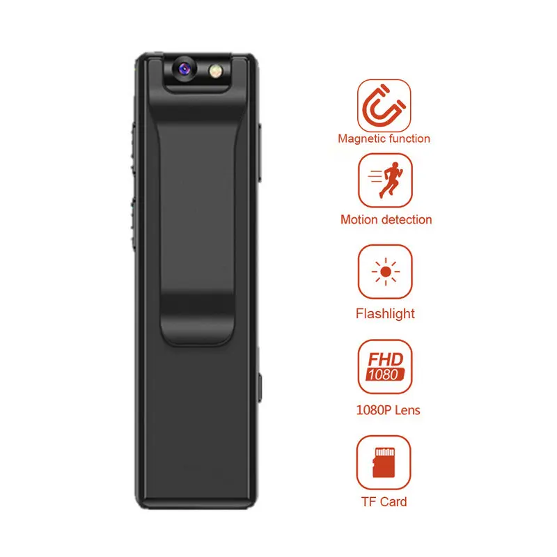 Vandlion A3 Video Recorder HD 1080P Motion Detection Flashlight 90° Rotatable Lens 1100mAh Long Time Recording Webcam