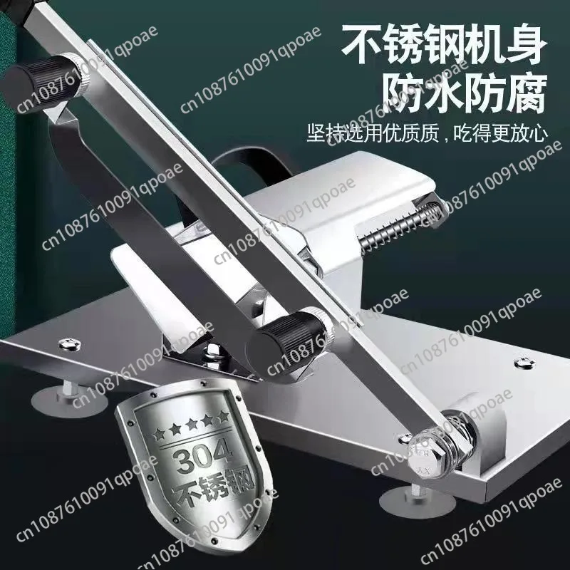 304 Stainless Steel Manual Multifunctional Meat Slicer Portable Stainless Steel Meat Processing Tools Fresh Meat Slicer