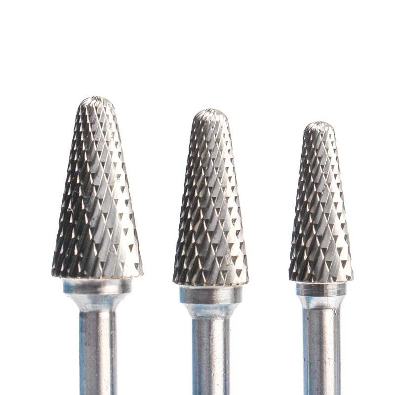 

YG8 Alloy Rotary File 1Pc LX type double slot Tungsten Steel Wood Carving Grinding Head Hard Metal Milling Cutter for copper