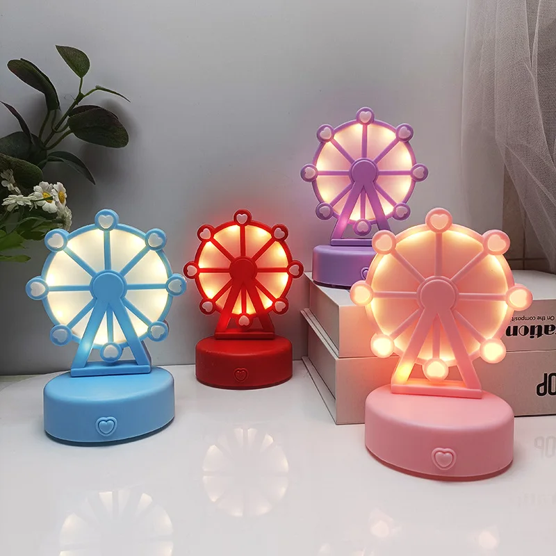 

Cute Ferris Wheel Modeling Night Light Romantic Ambient Light Desktop Ornaments Decorations Children Light-emitting Toys