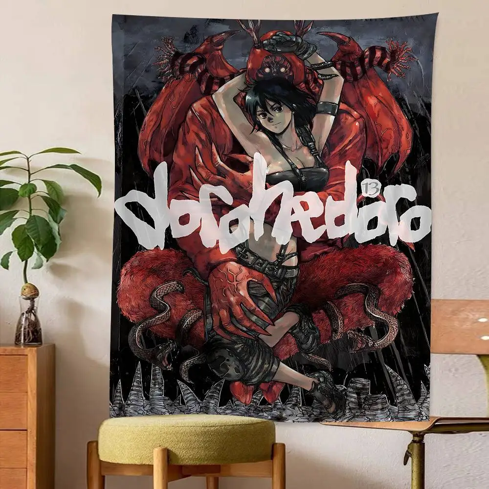 Beliebte Anime D-Dorohedoro gedruckt große Wandteppich Kunst Science Fiction Zimmer Home Decor Dekor Decke