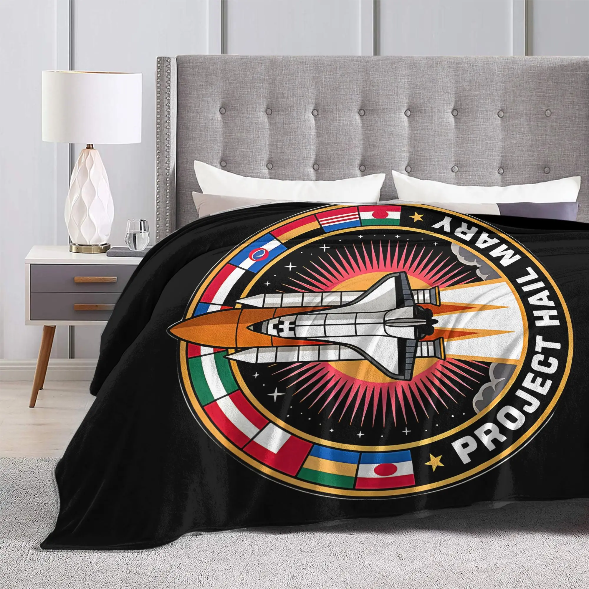 Project Hail Mary Space Rocket Movie Blankets  Plush Vintage Soft Throw Blankets for Home Restaurant Autumn/Winter
