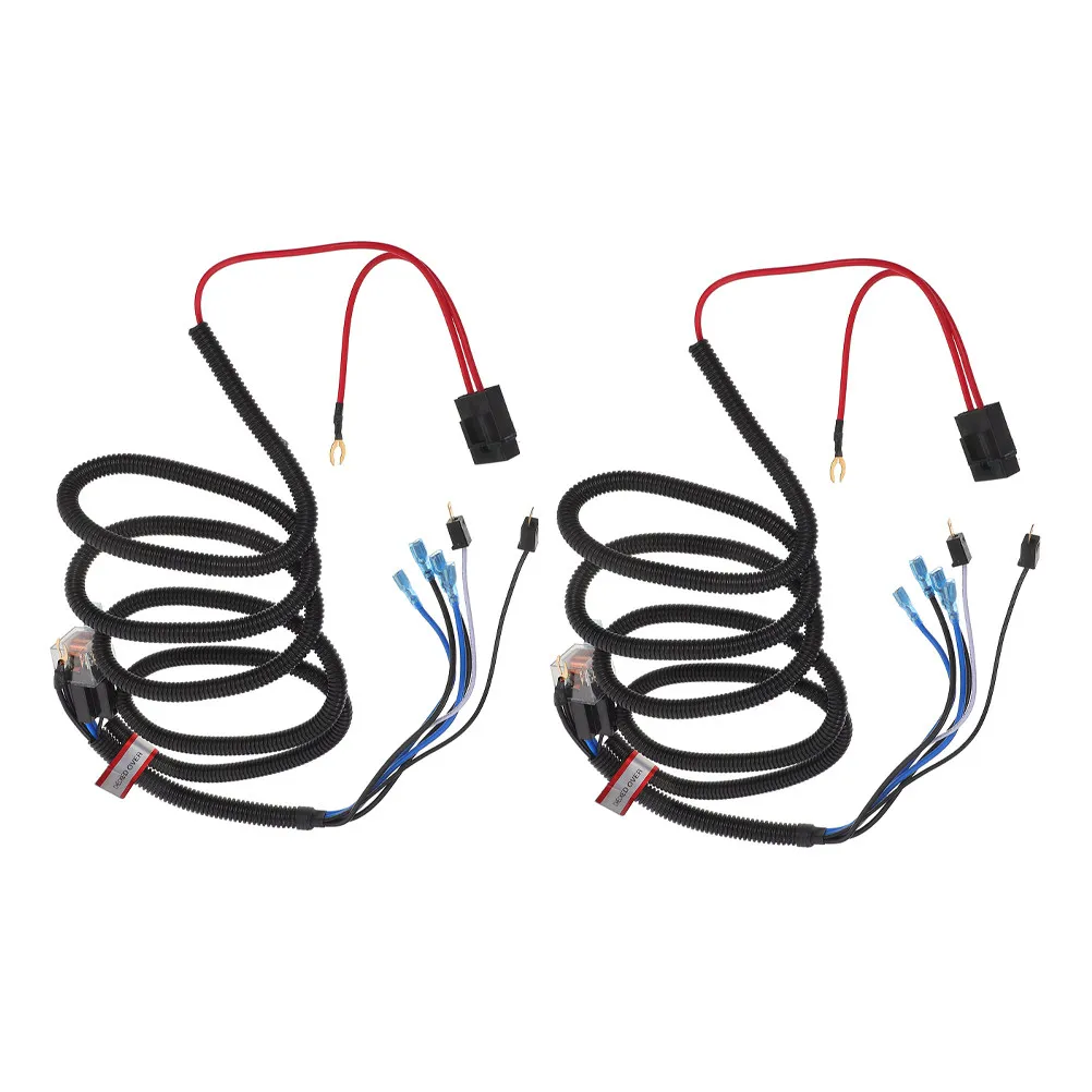 

1 set Car Relay Wiring Harness Kit Black Plastic Copper Durable Easy Installation Compatible 24V Snail Horn Whistle Car Supply