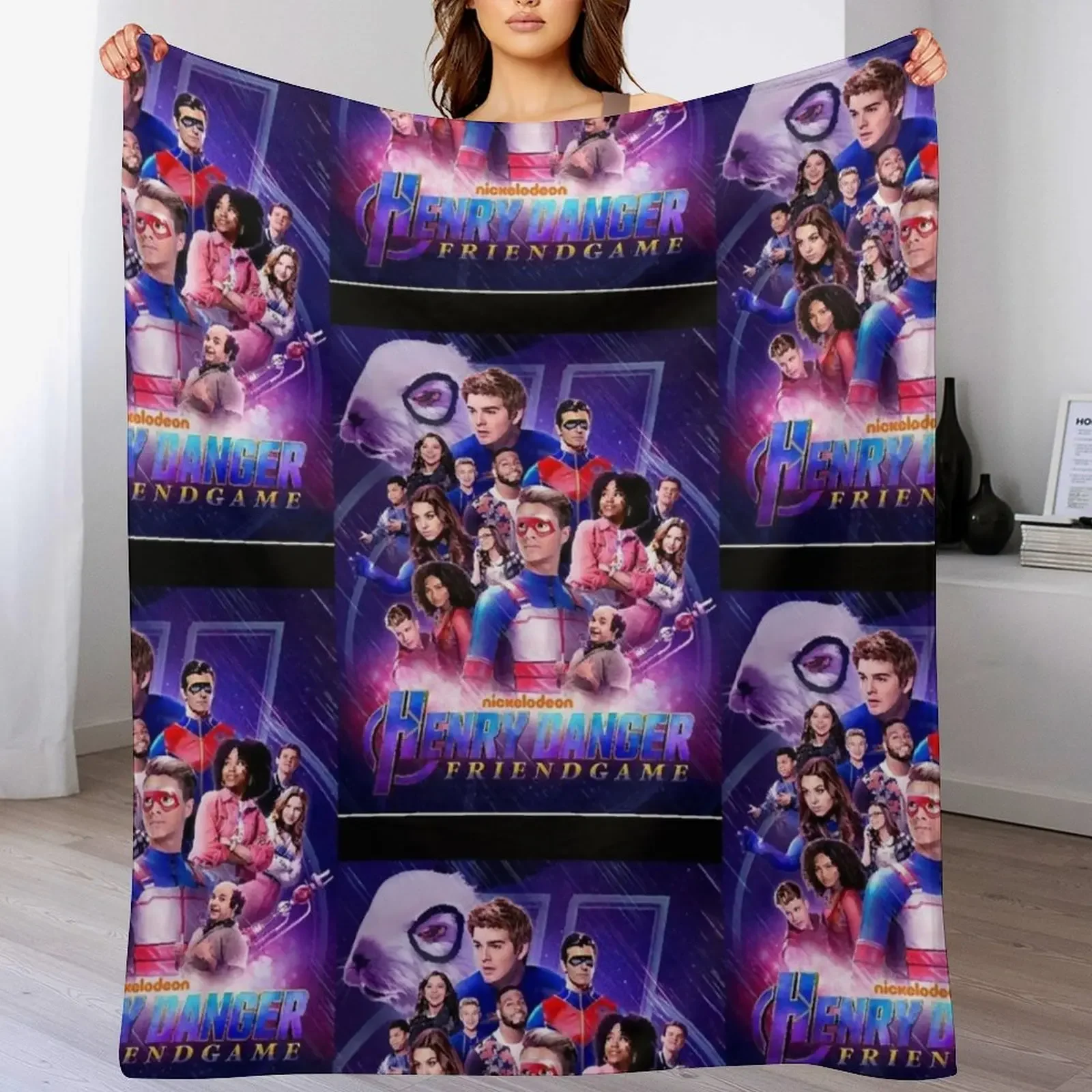 

Captain Henry and Kid Danger Throw Blanket Summer Cool Breathable Blanket for Sleeping