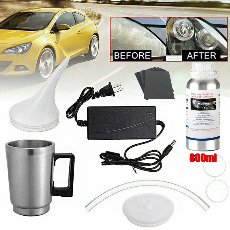 Car Headlight Restoration Kit Car Accessories Headlight Polish Repair Kit Headlamp Anti-Scratch Detailing Cleaning Maintenance