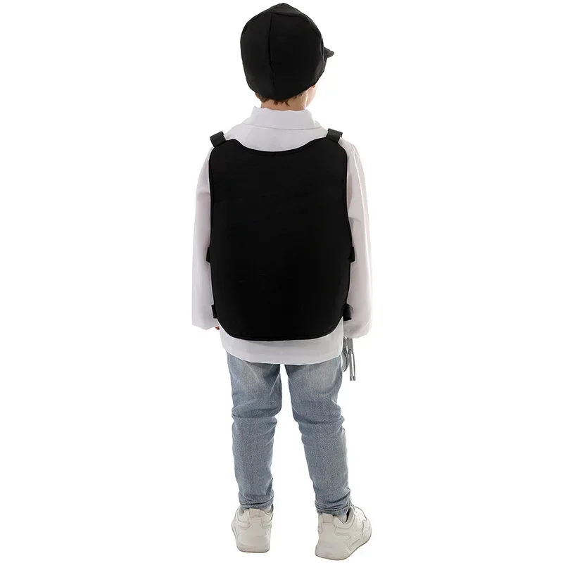 Police Costumes Halloween America FBI Agent Set Accessories for Kids Dress Up SWAT Cosplay Carnival Dress Up Party Disfraz