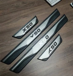 Car Stainless Steel Door Sill Scuff Plate Stickers For BelGee X50 2023-2024