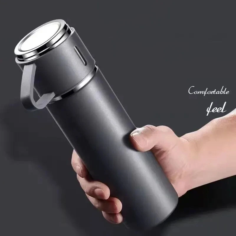 

500ml Thermos Cup Large Capacity Vacuum Flask Coffee Tea Milk Travel Water Bottle Insulated Thermos Handbag Gift Box Coffee Kit