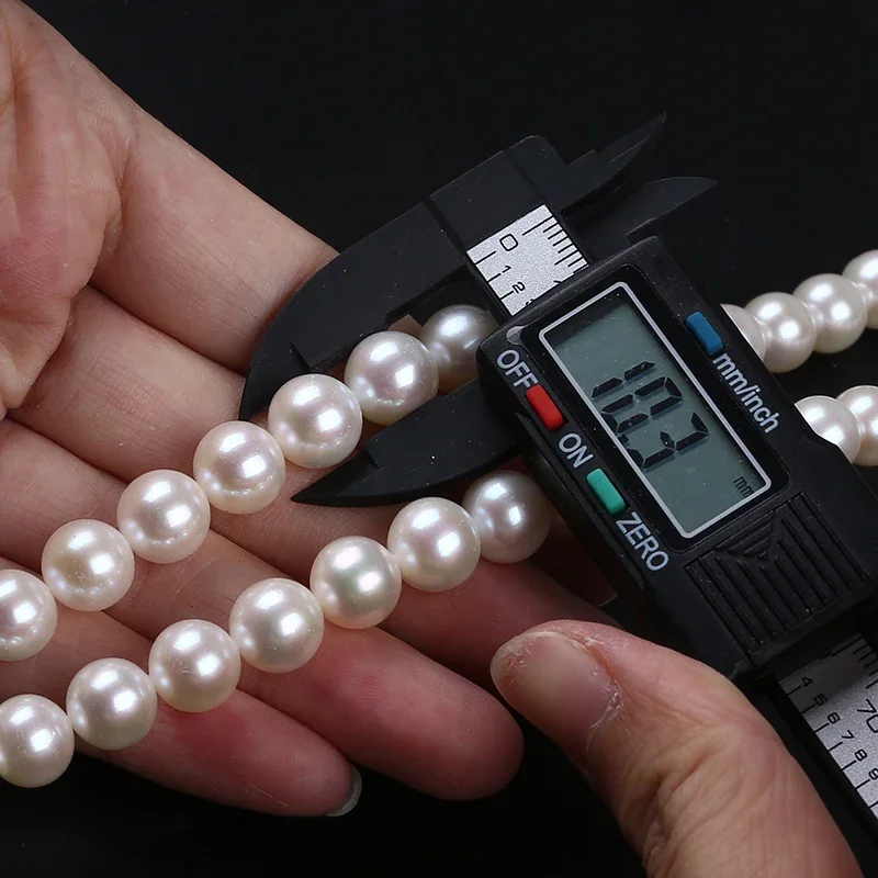 Factory Wholesale AAA Grade Natural White Round Freshwater Pearls Bead Strand Bracelet Necklace Fashion DIY Jewelry Accessories