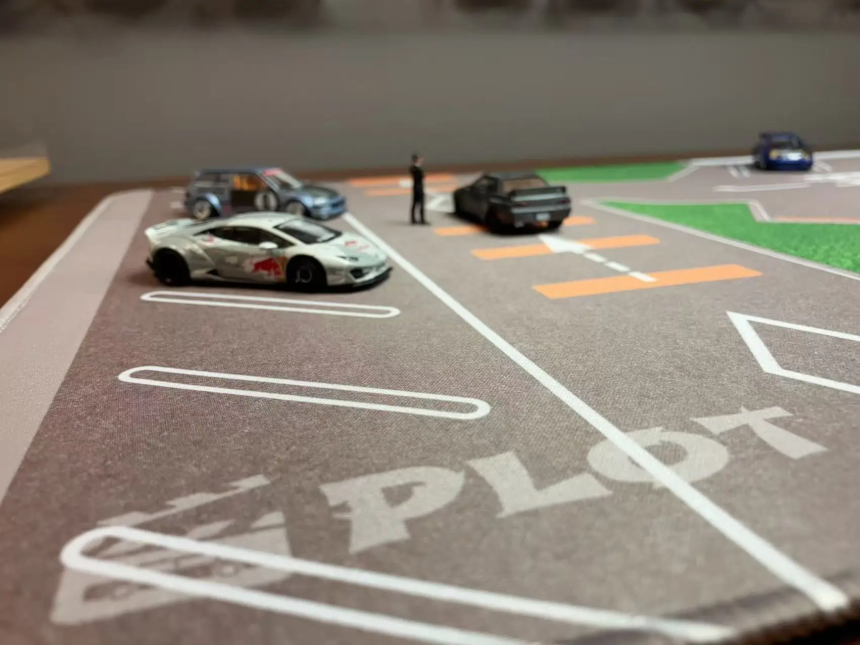 Plot großes Mauspad im Maßstab 1:64, Daikobu Park Japan JDM, nicht im Lieferumfang enthalten, Modellauto-Display, Spielzeugautos, nicht im Lieferumfang enthalten, 80 cm x 40 cm