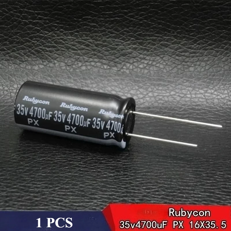 (1PCS) 4700UF35V Rubycon PX 35v4700uF Aluminum Electrolytic Capacitor 16x35.5MM Through Hole Fixed Capacitor