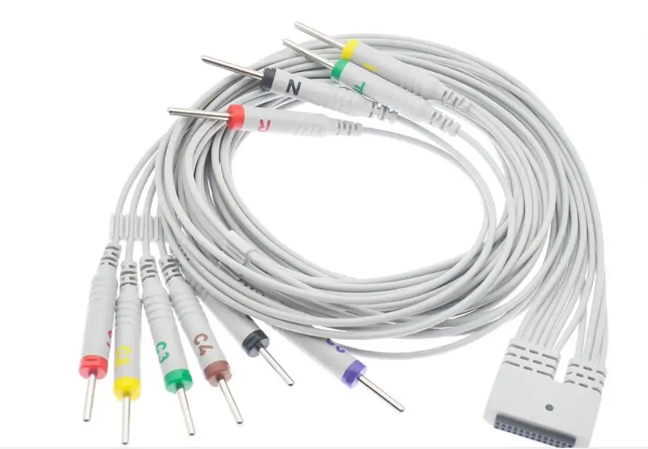 Dynamic lead wire compatible with Medex MECG200 300 ECG workstation 3.0 pin