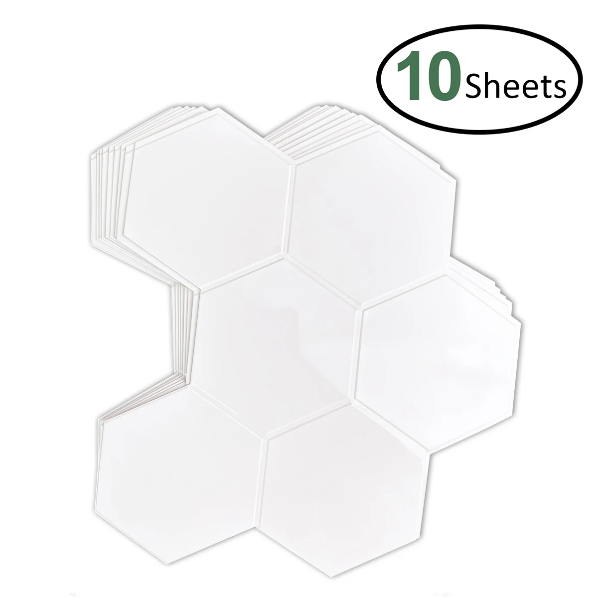

10pcs Self Adhesive Big Size Hexogon Wall Tile Stickers 3D DIY Tile Sticker Waterproof Vinyl Wallpaper for Home Decoration