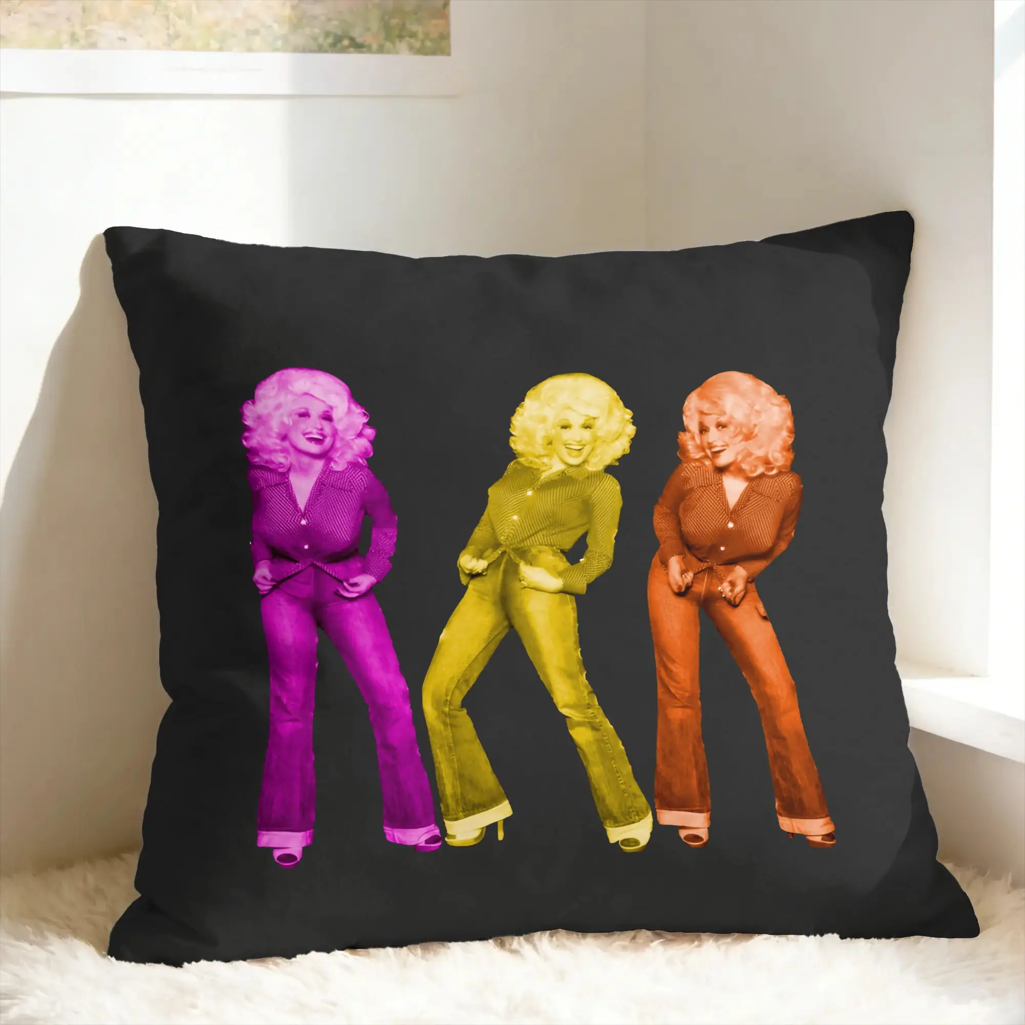 Pillow Cover Singer Dolly Parton  Novelty Pillow Case For Couch Sofa Bedroom Pillowcases