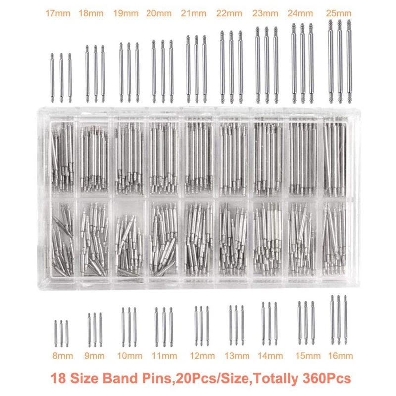 376Pcs Watch Link Remover Kit - Watch Band Spring Bar Tool Set With Watch Pins For Watch Repair And Watch Band Replacement