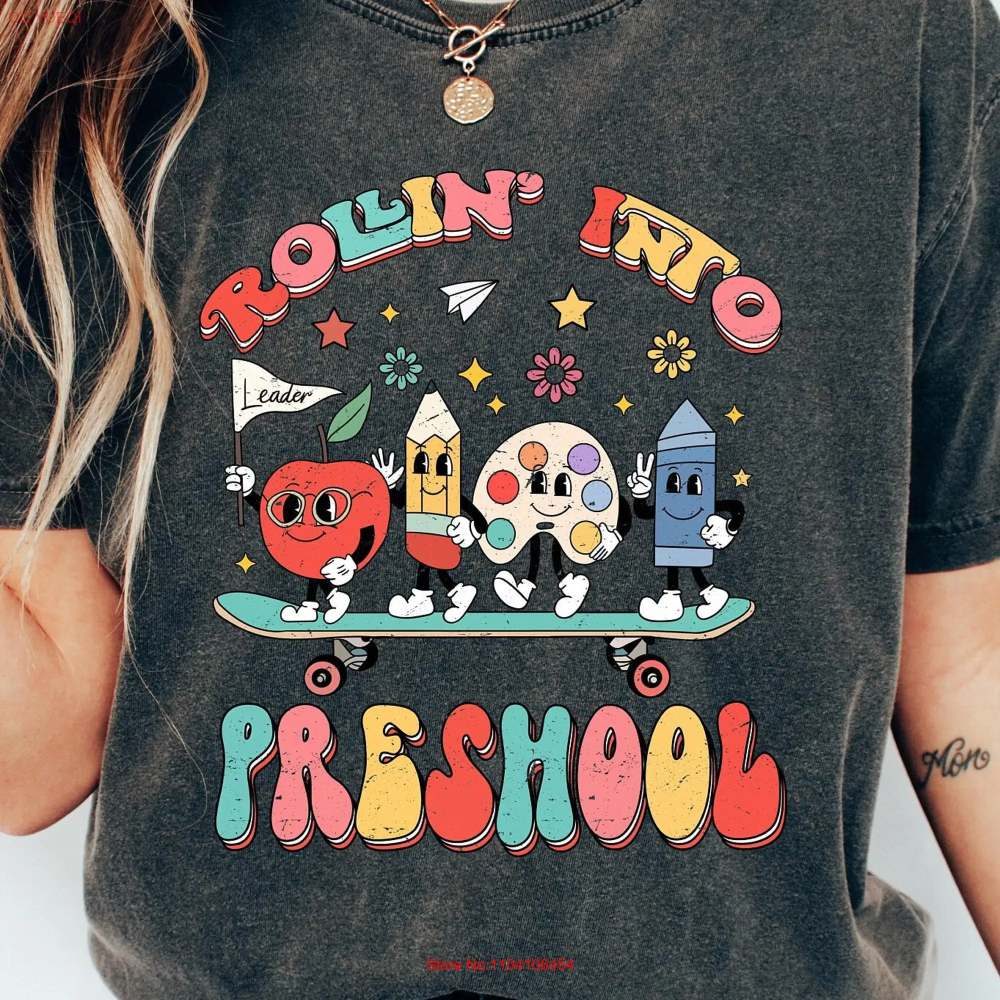 Футболка с надписью «Happy First Day Of School» Rollin in Preshool