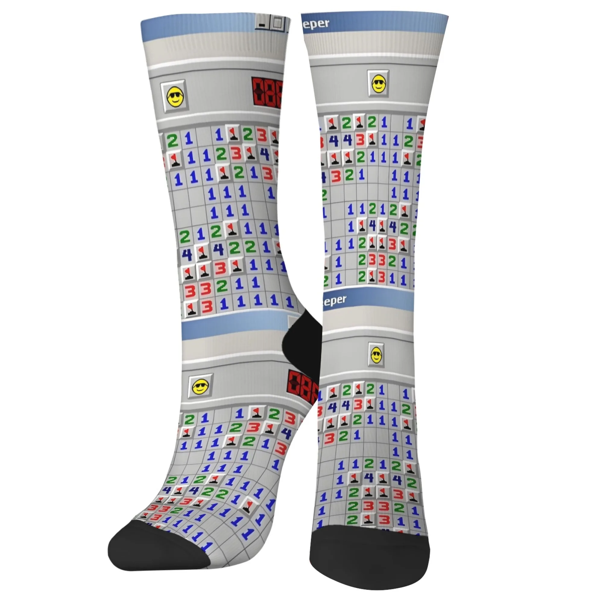 Minesweeper-Calcetines divertidos para hombre, medias de moda felices de Hip Hop, calcetines deportivos informales cómodos, calcetines locos, regalos de fiesta