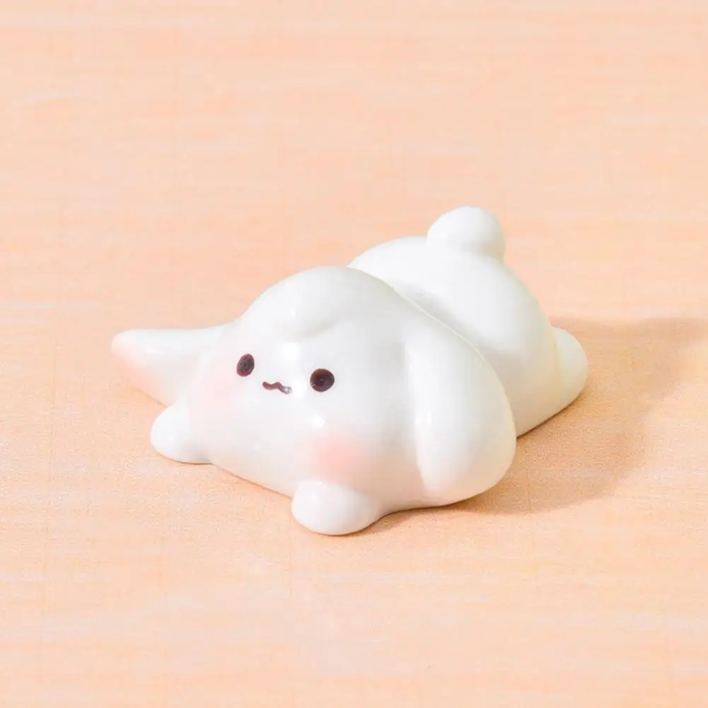 Tabletop Plant Accessory Miniature Figurine Mini Rabbit Figurines Set Cartoon Bunny Resin Tiny Fairy Garden for Dollhouse