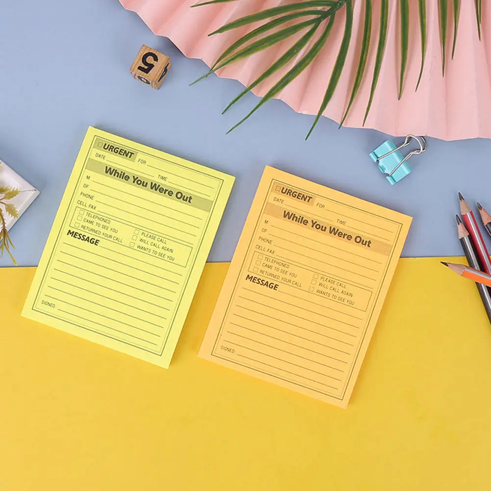 Fluorescent Paper Message Pads Compact Sticky Memo Stickers Portable Removable Adhesive for Office Home Students