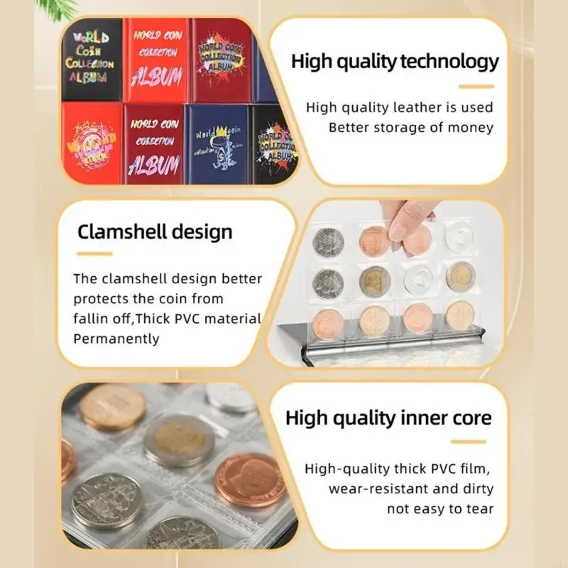 62ka 120 Pocket Coin Holder Book 2.9x2,9 см.