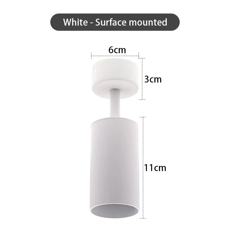 GU10 Spotlight Ceiling Surface Mounted Spot Light Shell White Black Adjustable Retail Shop Spot Lamp Housing