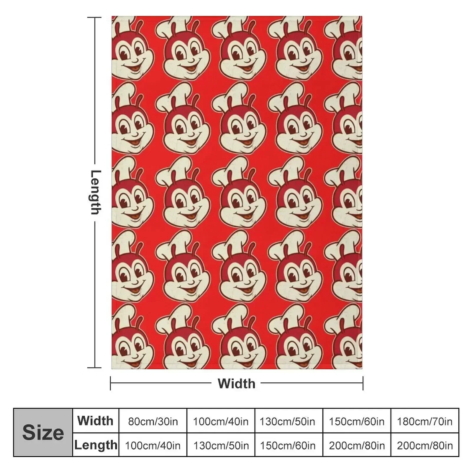 Jollibee Fast Food Throw Blanket couch cozy soft plush fuzzy picnic outdoor blanket
