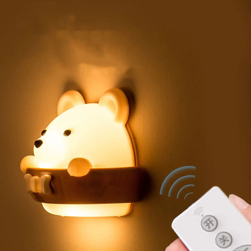 

Cute LED Bear Night Lamp Portable USB Rechargeable Desk Lamp for Baby Room Corridor Safe and Bright Lighting Effect