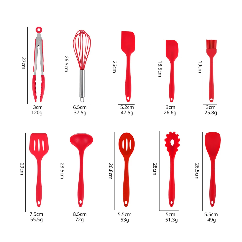 Silicone kitchen utensils, kitchen spatulas, soup spoons, multifunctional kitchen utensils, silicone spatula set