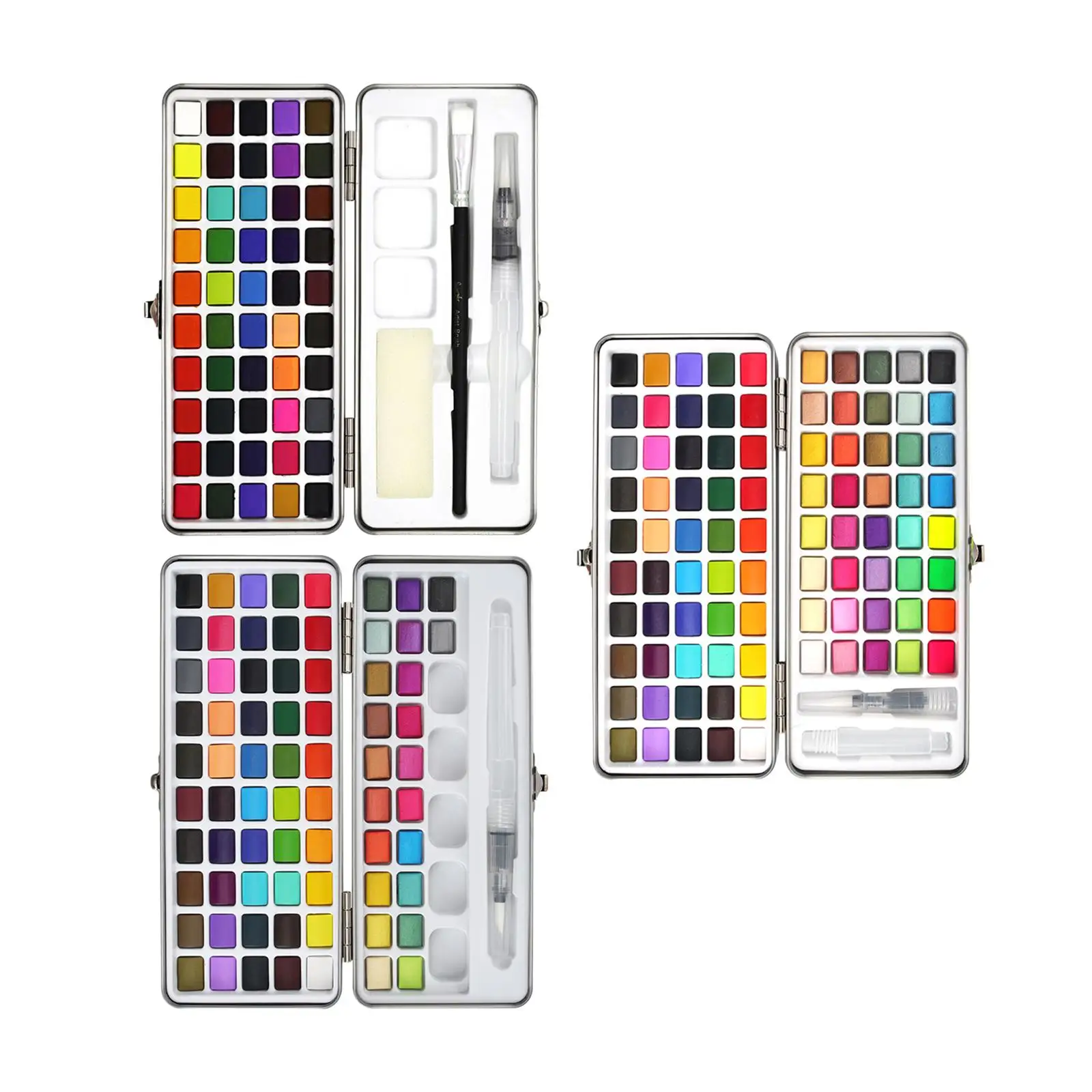 , 50/72/90 Assorted Solid Colors in Tin Box with Refillable Pen, Perfect