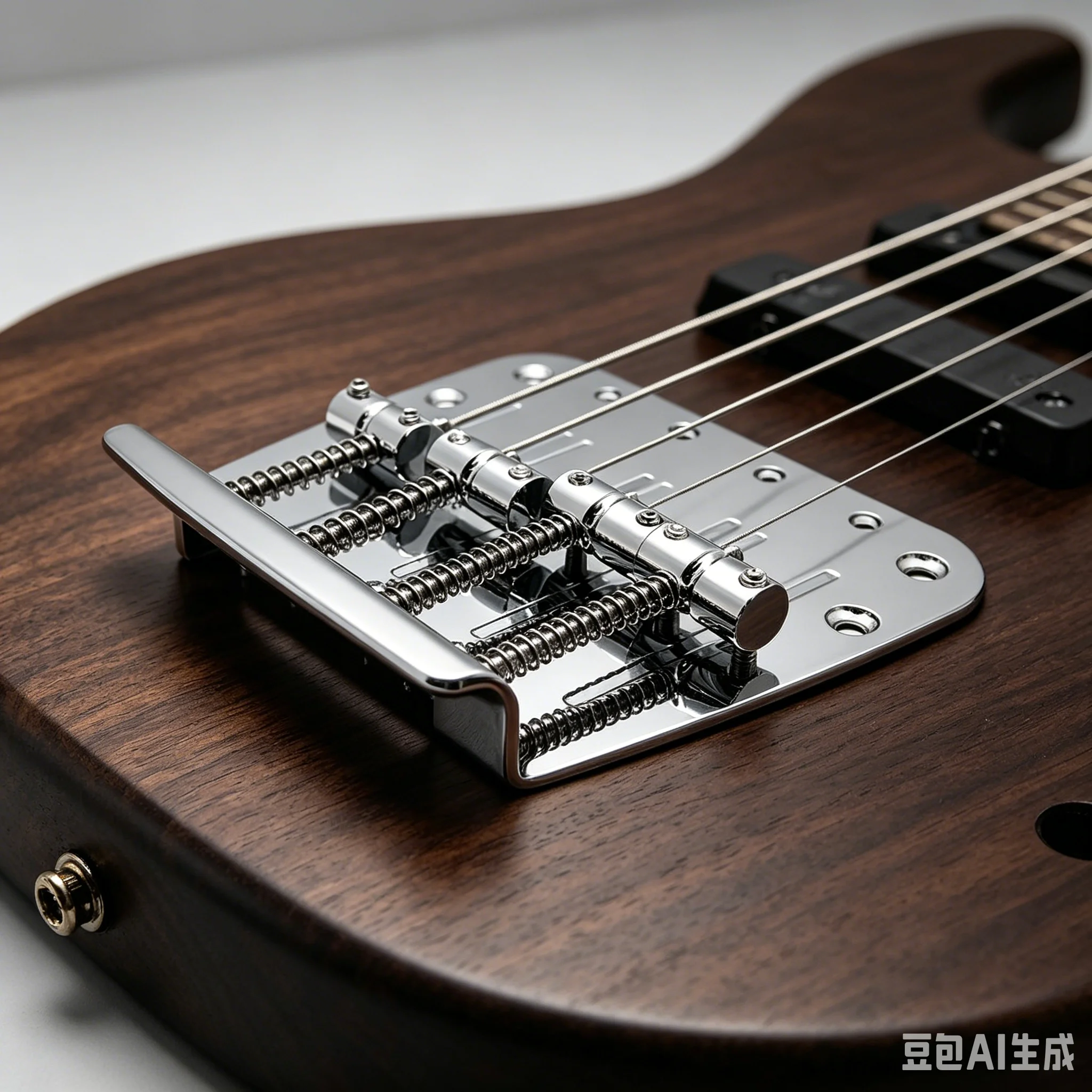 

4 String Bass Bridge T-Shape Heavy Duty Chrome Plated 17 5mm String Spacing Locking Saddles Guitar Bridge Accessories