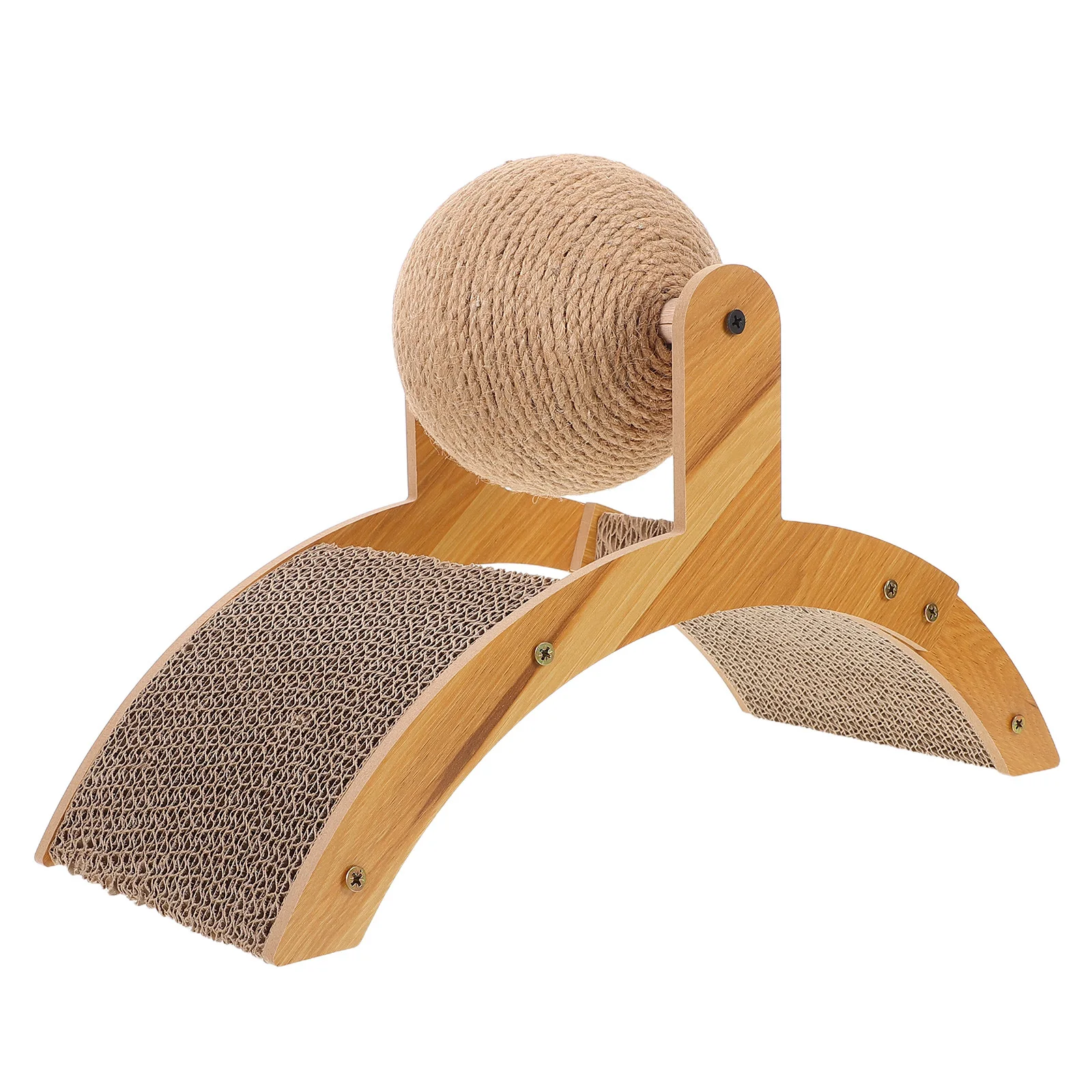 

Vertical Cat Scratching Ball - Sisal Covered Ferris Wheel Track for Cats Space Saving Climbing Frame Supports Claw Health