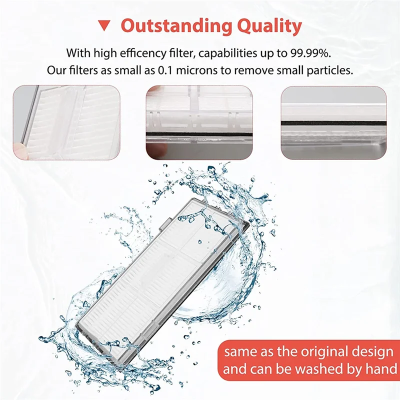 For S8 S8+ Vacuum Cleaner Spare Parts Accessories Side Brushes Mops Cloths HEPA Filters Accessory