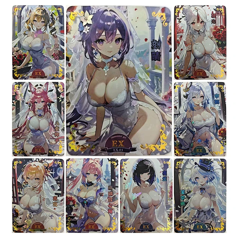 Anime Goddess Story Rare EX UR CP PTR Collectible Cards Ningguang Yoimiya Yelan Hu Tao Shenhe Rem Toys for boys Birthday Present