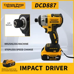 Catalpa Poem ZS880_887 Electric Wrench And Impact Driver Car Truck Repair Brushless Motor Power Tools Fit For DEWALT 20V Battery