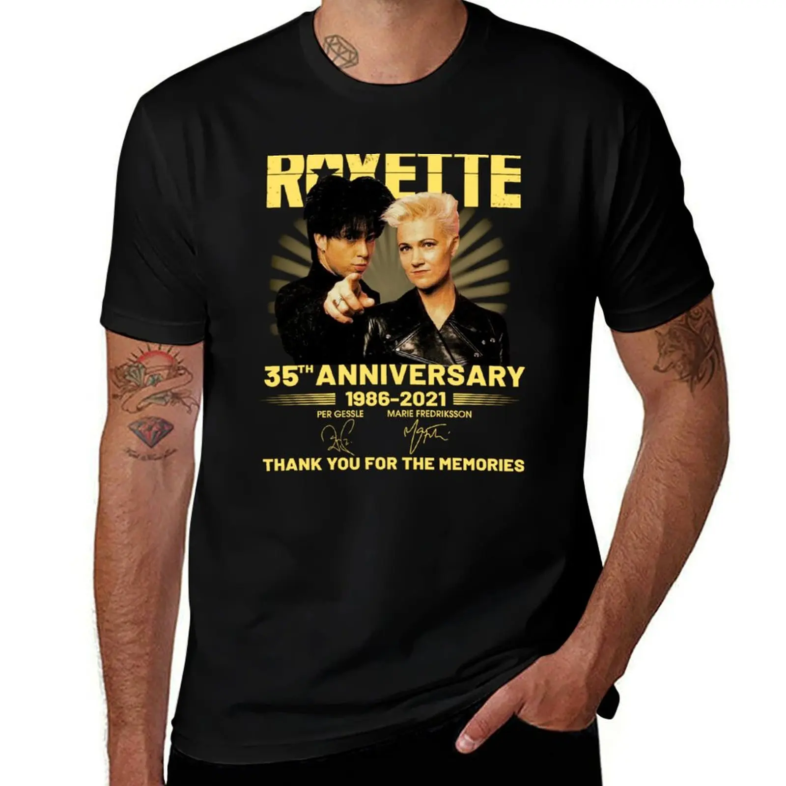 

Roxette 35. Jahrestag 1986-2021 T-Shirt Fashion Print Casual Short Sleeve