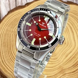 Dome Sapphire Glass Tandorio Dive Steel Automatic Watch Men NH35 PT5000 Steel Bracelet Business Gift Pilot 200m Waterproof Watch