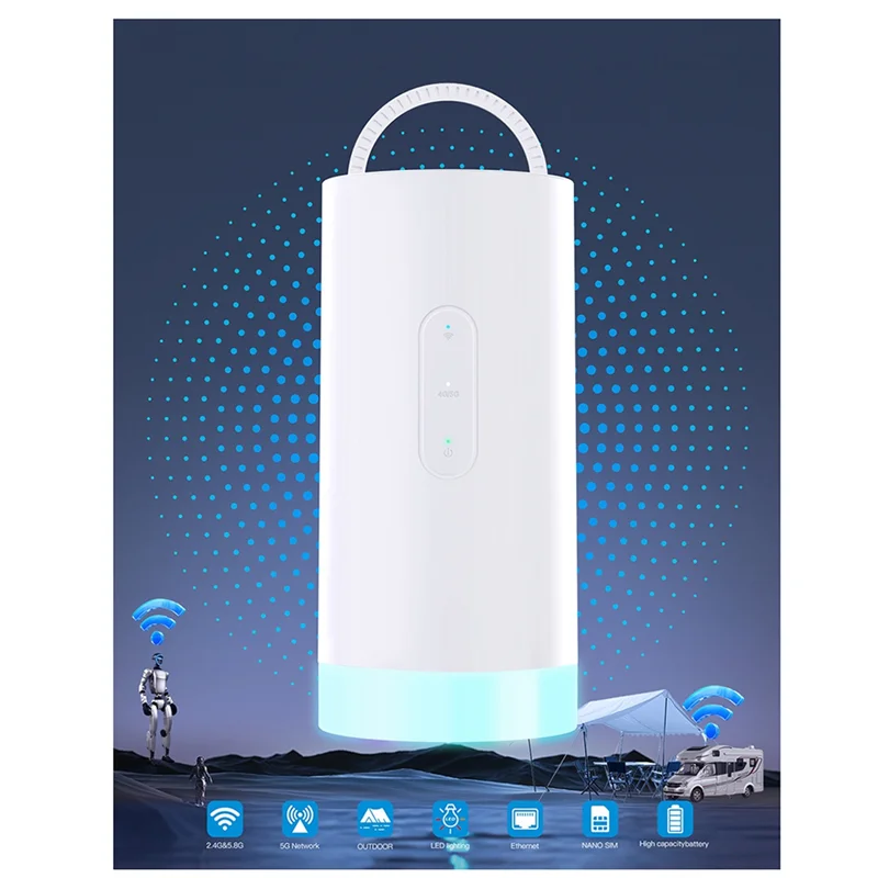 B04C-LTE Cat7 Router Wifi Nirkabel CPE Modem Wifi Router Wifi Nirkabel SIM Router Dalam Ruangan dengan RGB Global Band EU-PLUG