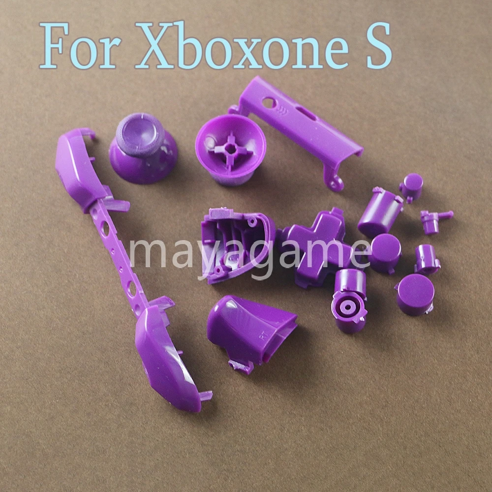 30 ensembles solide RB LB pare-chocs RT LT boutons de déclenchement Mod Kit complet boutons pour Xbox One S mince contrôleur analogique bâton Dpad