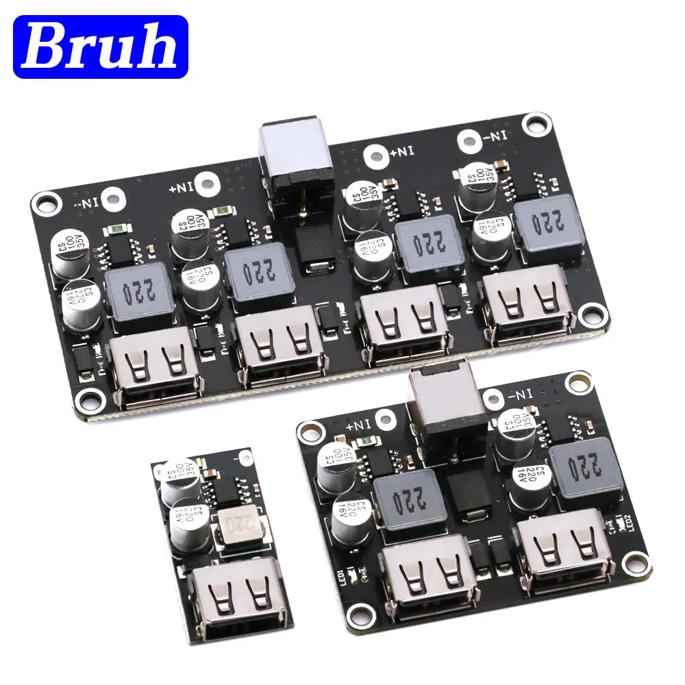 QC3.0 QC2.0 dc-dc buck converter charging buck module 6-32 v 9V 12V 24V to fast circuit board 5V USB quick charging module