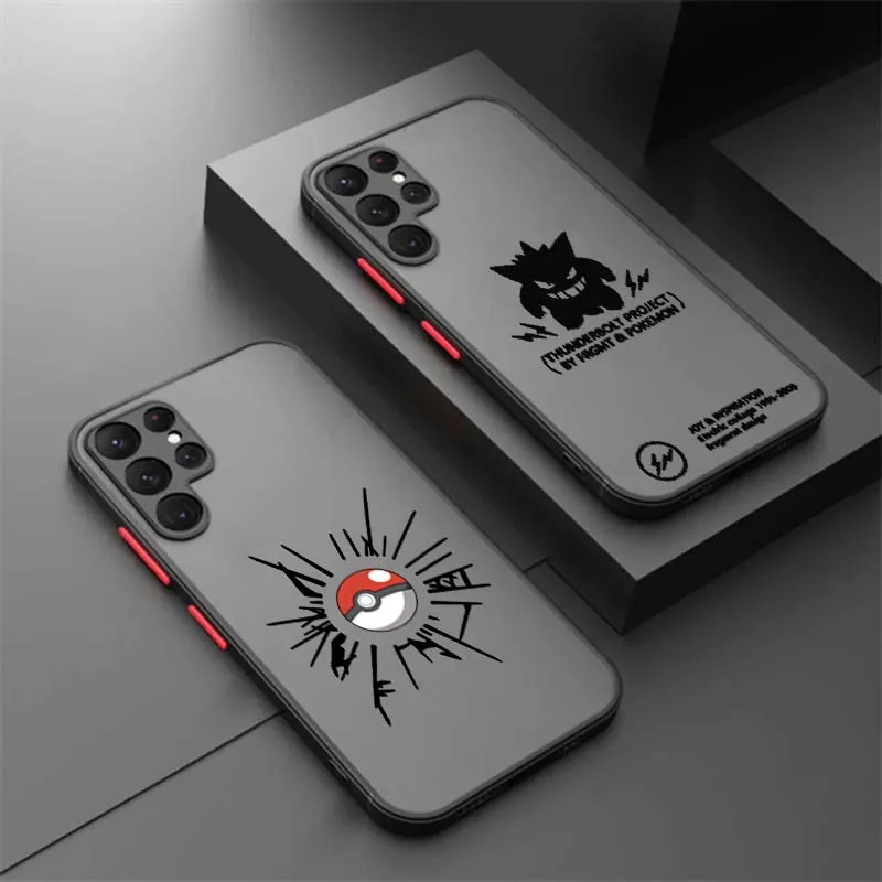 

P-Pokemons Art Popular Cool Phone Case For Samsung A73 A72 A71 A55 A54 A53 A52 A51 A35 A25 A15 A14 5G Frosted Translucent