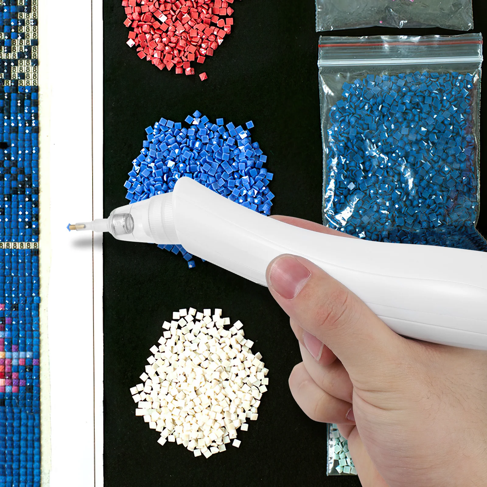 

Art Pen Set with Multiple Drill Tips for Precise Rhinestone Placement Ideal for Family Bonding Craft Fun