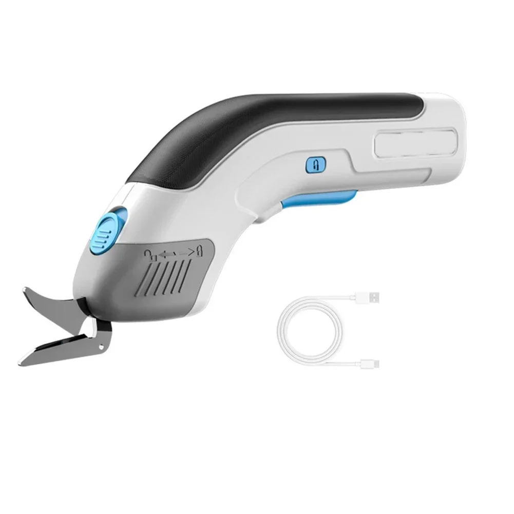 

1set 3.6V Cordless Cutting Machine With USB-C Charging Cable Built-in Safety Lock Leather Cutting Tools Cordless Sewing Shear