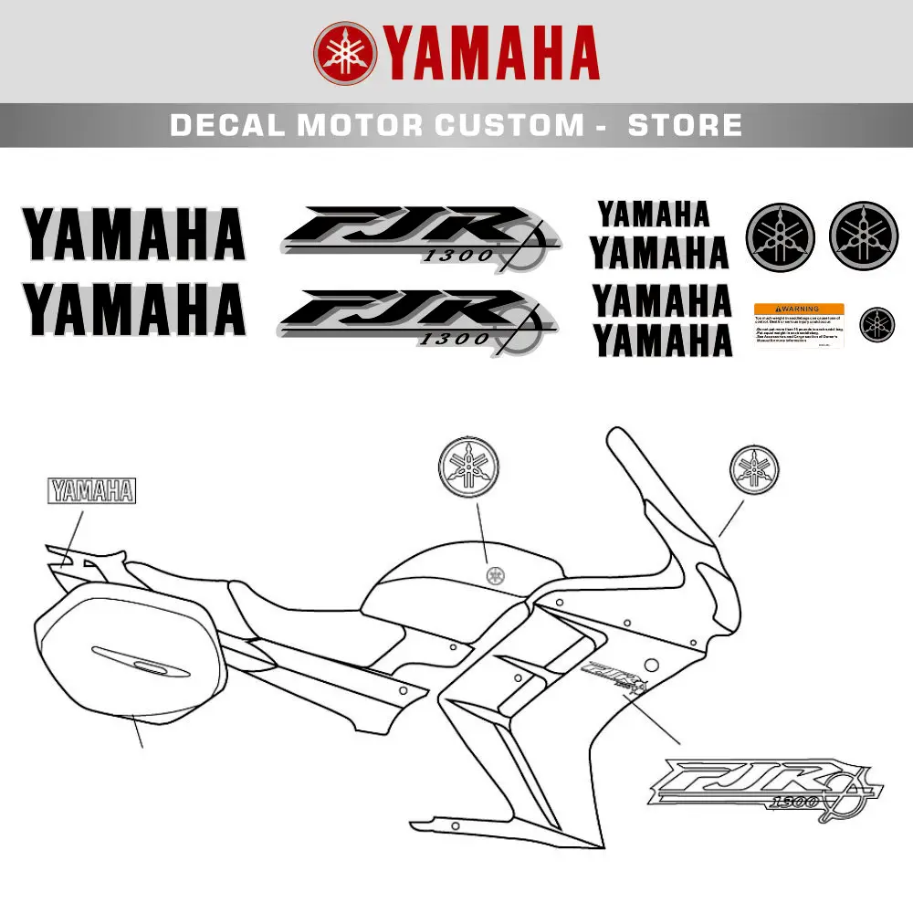 

Body decoration protection sticker motorcycle reflective decal for YAMAHA FJR1300 FJR 1300