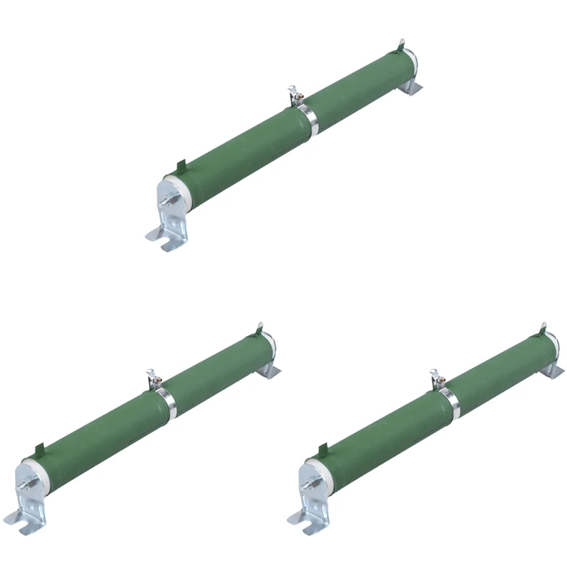 

3X 200W Watt 100 Ohm Ceramic Tube Adjustable Rheostat Resistor Green