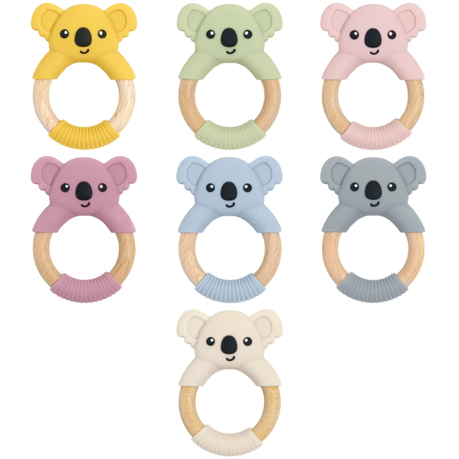 1PC Baby Silicone Teether Cartoon Koala Shape Teether BPA Free Silicone Children Goods Infant Sensory Chewing Toys Baby Stuff