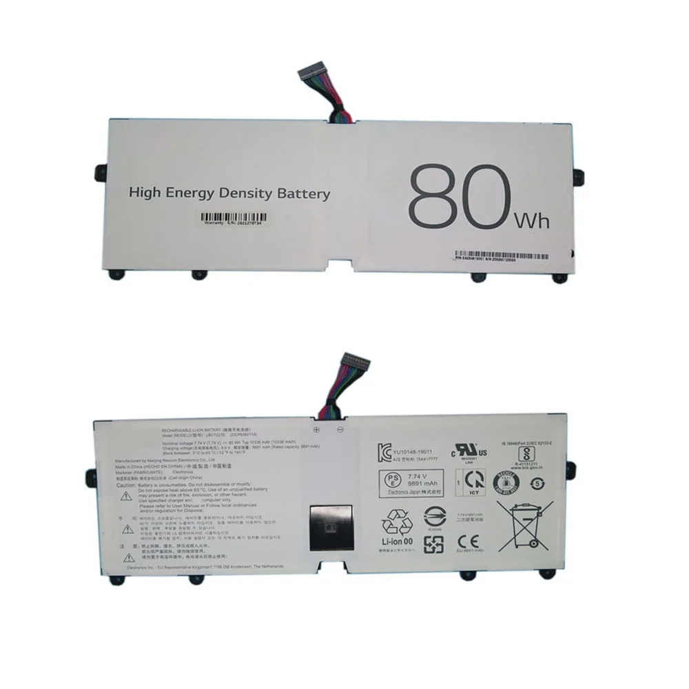 

Новый аккумулятор для ноутбука LG Gram 15 16 17 15/16/17 15Z90N 17Z90N 16ZD90P 16Z90P 16Z90PC 16Z90PG 17Z90P 7.74V 9891mAh 80Wh