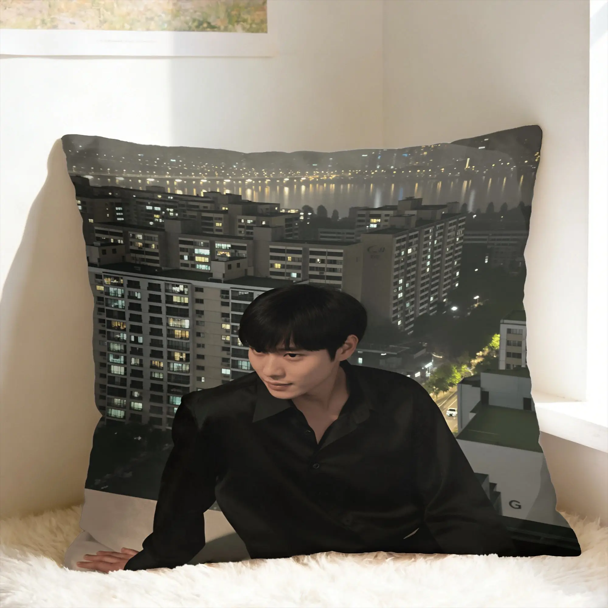 Y-Young-dae Kim Pillow Cover  Square Cushion Cover Kawaii Pillow Case For Sofa Home Decor