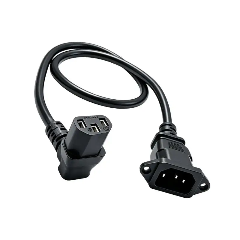 652F Panel Mount C14 C13 Power Cable, Outlet, 60 Cord for Computer Units and Control Equipment Daily Use