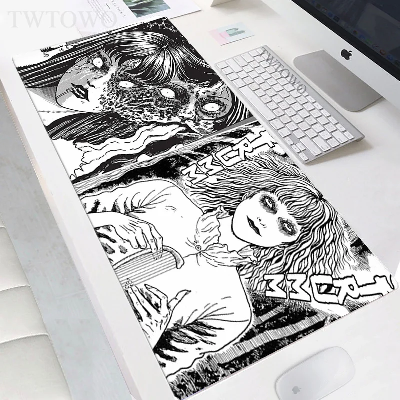 Mousepad novo hd computador personalizado mousepads tapete do rato esteiras de mesa junji ito macio escritório de borracha natural anti-deslizamento tapete de rato almofada de ratos