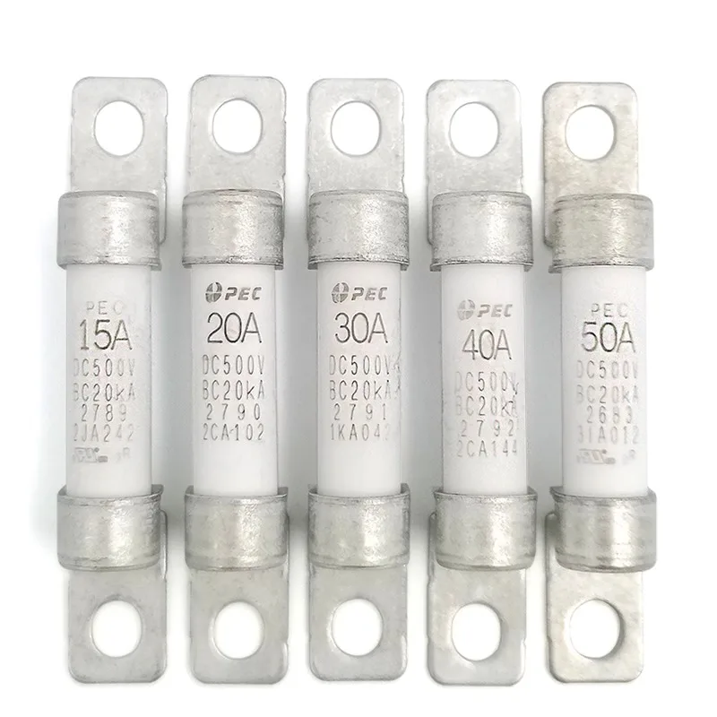 1PCS PEC New Energy Vehicle Fuse EV High Voltage Fuse 500V DC Fuse 15A20A30A40A50A